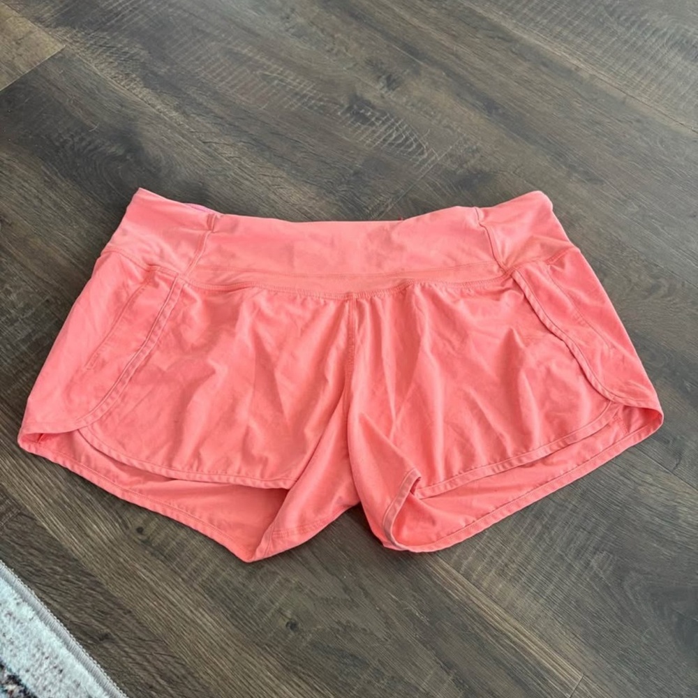 Lululemon Run Times Short (4-way Stretch 4") Pop Orange - size 10